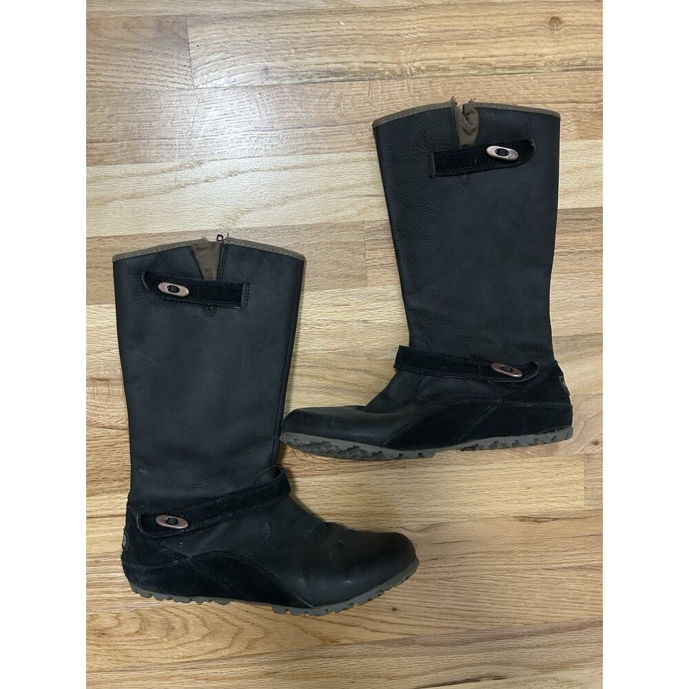 Merrell Women’s Haven Autumn Waterproof Side Zip Boots Black Leather 6.5/37‎